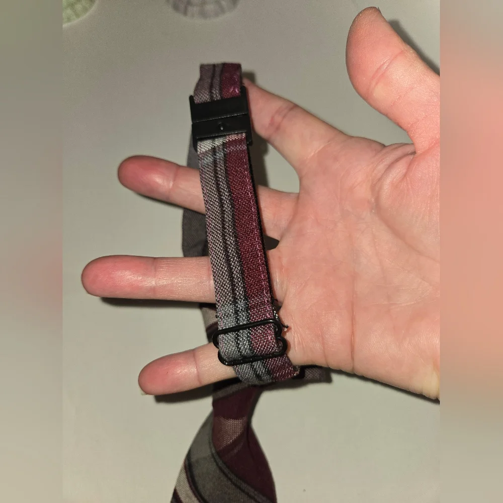 Cookie's Boy's Burgundy and Gray Plaid Pre-Tied Tie